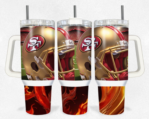 San Francissco 49ers NFL Custom Stanley Cup 40 oz 30 oz Tumbler With Handle 2